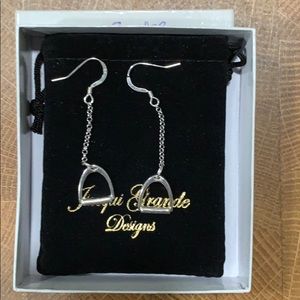 Silver stirrup Earrings